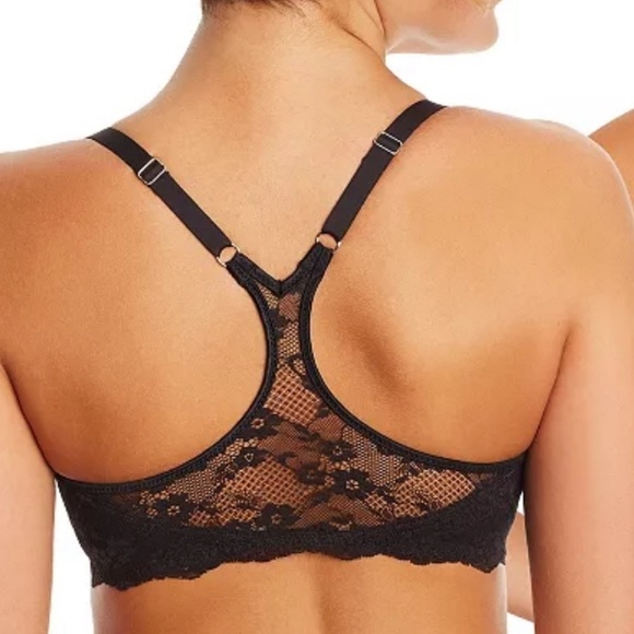 Maidenform One Fab Fit Full Coverage Lace Racerback Bra, 32D black lace - Picture 5 of 6